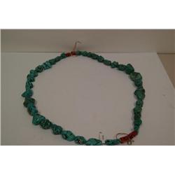 Double Strand Turquoise Coral Necklace