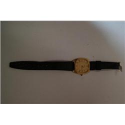 Omega Men's Watch With Leather Wristband