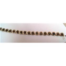 Fancy Link With Multi Color Stones Necklace