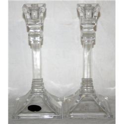 Set of Crystal Candle Holders
