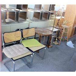 Lot of Misc Chairs Lamps & Tables