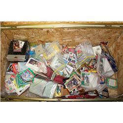 Chest Half Full of Collectible Sports Cards