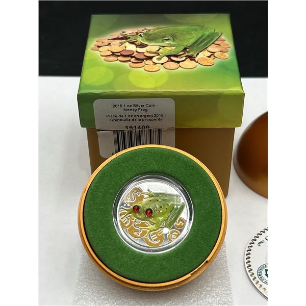 2015 Niue 1 oz .999 Silver Coin Frog design with box