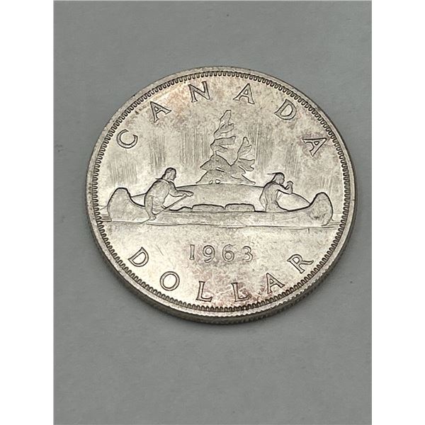 1963 Canada Silver Dollar Coin
