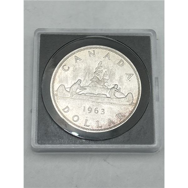 1963 Canada Cased Silver Dollar Coin