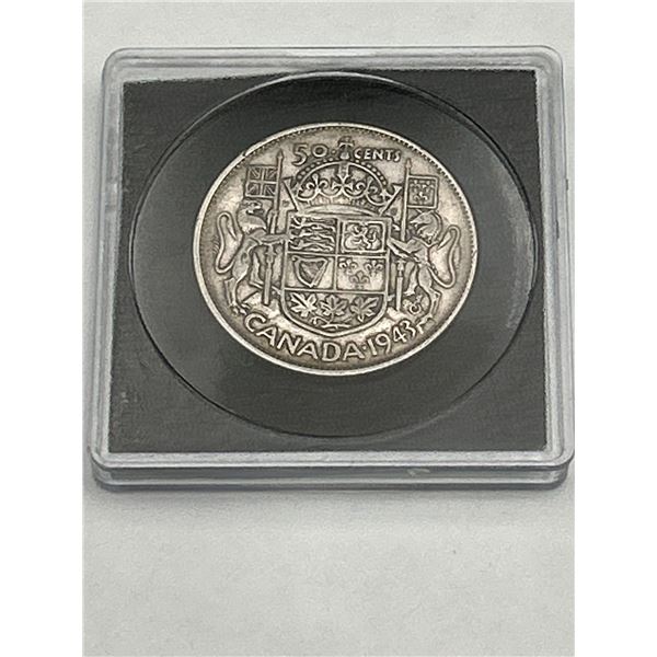 1943 Canada 50 Cents Silver Coin