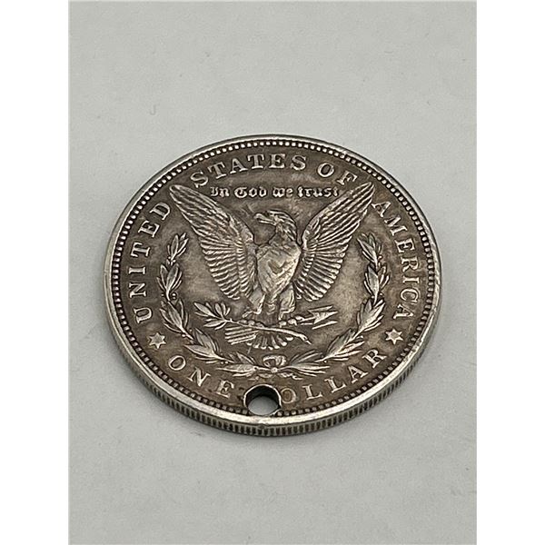 1921 Morgan Silver Dollar with Hole