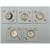 Image 1 : 5 US Washington Quarters 1964-1968