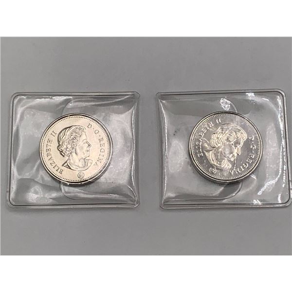 2017 Canada 150 Commemorative 50-Cent Coins Featuring Maple Leaf Design (2 Pieces)