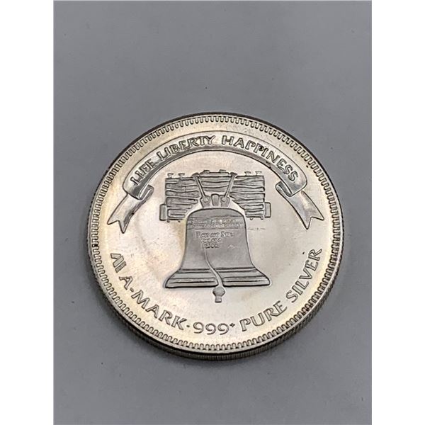 1985 Liberty Silver One Troy Ounce .999 Pure Silver Coin