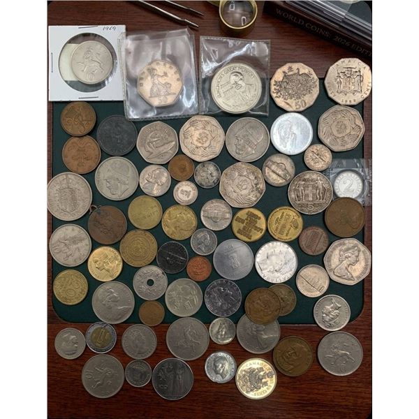 Approx 1 lbs assorted vintage world coins