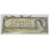 Image 1 : Canada Banknote BC-32a $20 1954 Modified Portrait VF (Very Fine)