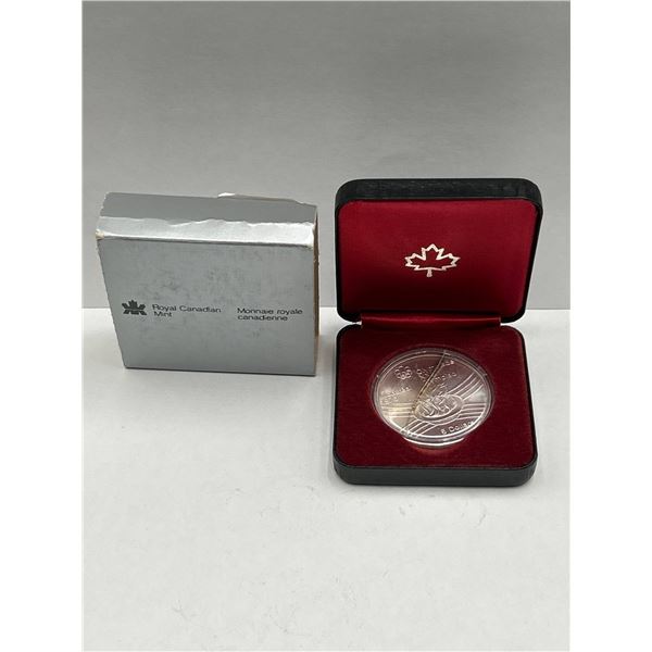 1976 Canadian $5 Silver Coin 24.3g .925 Montreal Olympics With Case