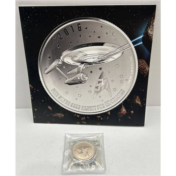 2016 Fine Silver .999 Coin Featuring Star Trek USS Enterprise NCC-1701