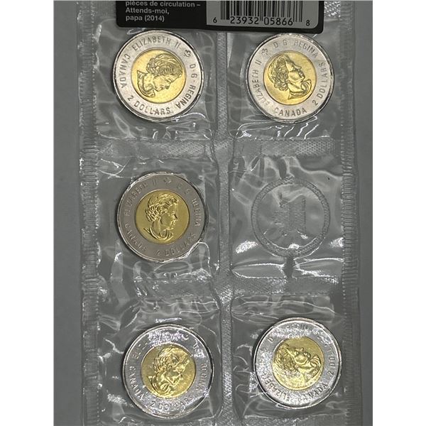 2014 Canadian Two-Dollar ‘Wait For Me, Daddy’ Coin Set (5-Pack)
