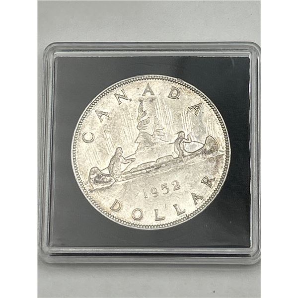1952 Canada Silver Dollar - King George VI Canoe Design