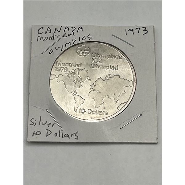 1974 Canada $10 Montreal Olympics .925 Silver Coin 48.6g