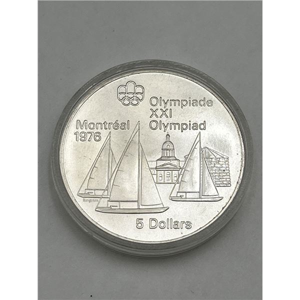 1976 Canada Montreal Olympic $5 Silver .925 Coin 24.3g