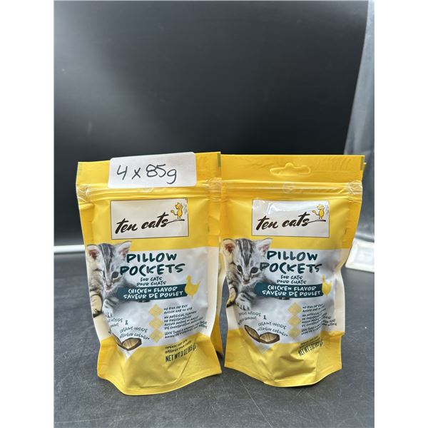 Ten Cats Pillow Pockets Cat Treats 4 x 85g