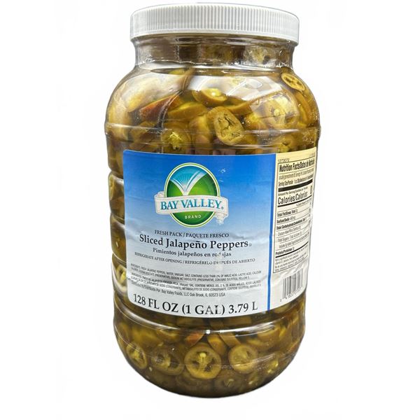 Bay Valley Sliced Jalapeño Peppers 1 Gallon