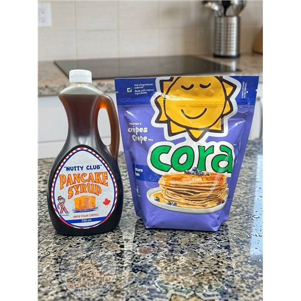 Nutty Club Syrup 750mL and Cora Crepe 700 g Mix Set