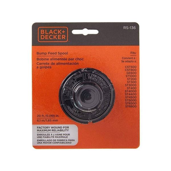 Lot of 3 - Black+Decker RS-136 Bump Feed Spools