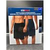 Image 2 : 32 Degrees Men's 2-Pack Lounge Shorts, L/G,Black and Blue
