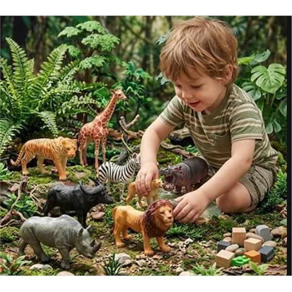 Prextex Safari Animals 9-Piece Set