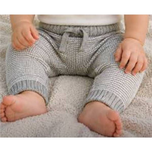 Baby Knit Pants Size 0-3M Gray