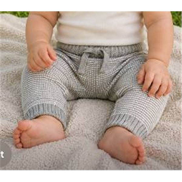 Anko Baby Knit Pants 6-12M Beige White