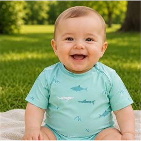 The Little Clothing Co. Baby Rash Guard 6-12M
