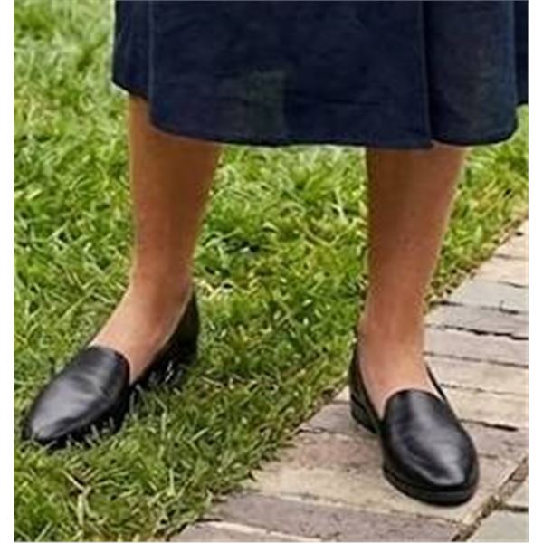 Aldo Black Leather Loafers Size 6