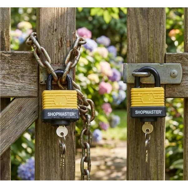 Shopmaster Weather Resistant Padlocks 2-Pack