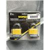 Image 2 : Shopmaster Weather Resistant Padlocks 2-Pack