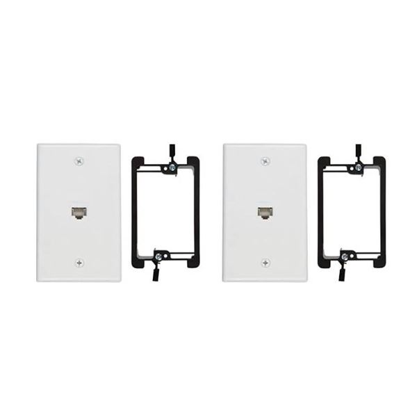 Buyer's Point 1 Port Cat6 Wall Plate Set 2 Pack