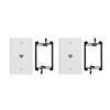 Image 1 : Buyer's Point 1 Port Cat6 Wall Plate Set 2 Pack