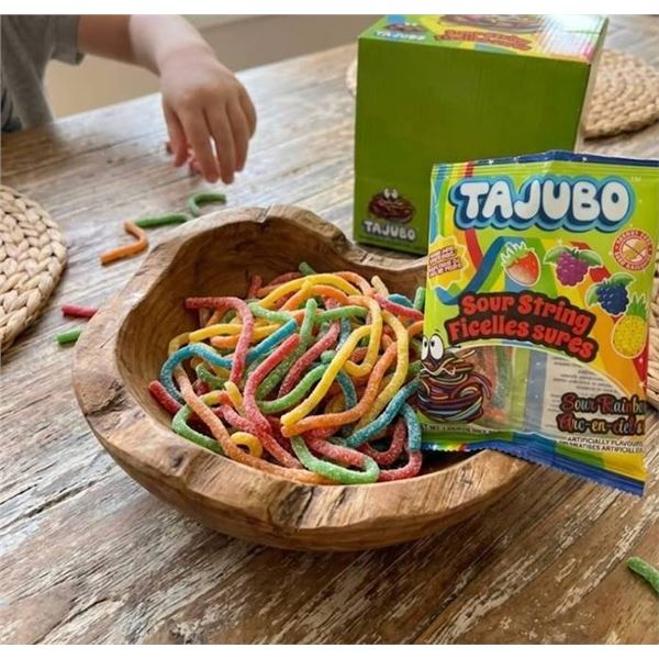 Tajubo Sour Rainbow Sour String Candy 12-Pack