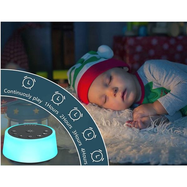 Color Noise Sound Machines with 10 Colors Night Light 25 Soothing Sounds and Sleep White Noise Machi