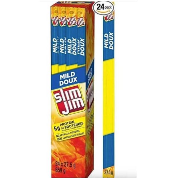 Slim Jim Mild Sausage Snack 24 Pack