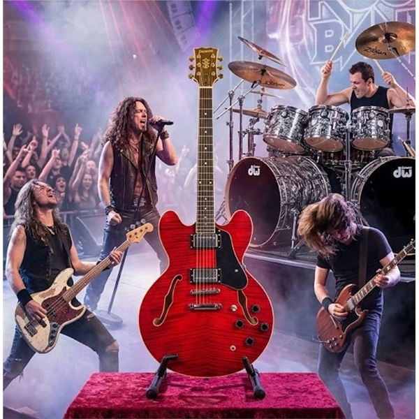 Musoo Red Semi-Hollow Electric Guitar