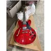 Image 2 : Musoo Red Semi-Hollow Electric Guitar