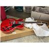 Image 5 : Musoo Red Semi-Hollow Electric Guitar