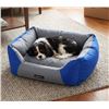 Image 1 : AmazonBasics Large Oval Pet Bed, Royal Blue