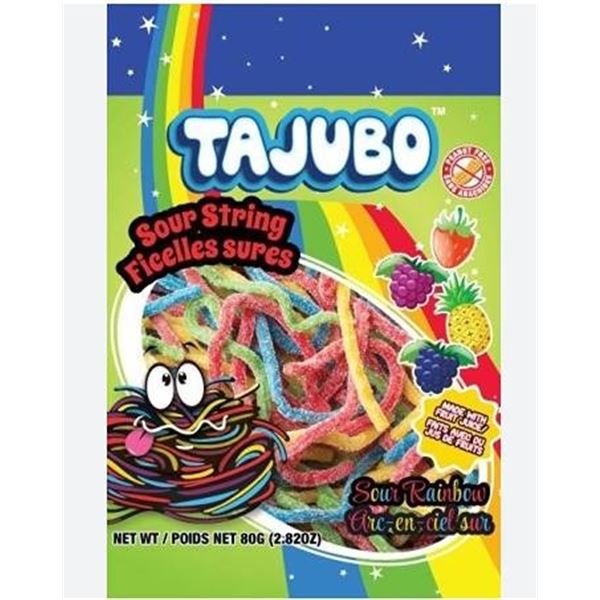 Lot of 2 - Tajubo Sour String Sour Rainbow Candy