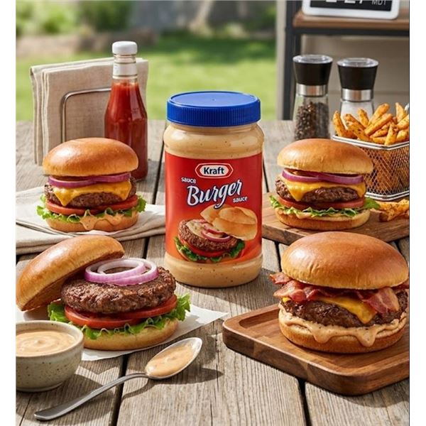 Kraft Burger Sauce, 850ml Jars, Pack of 6