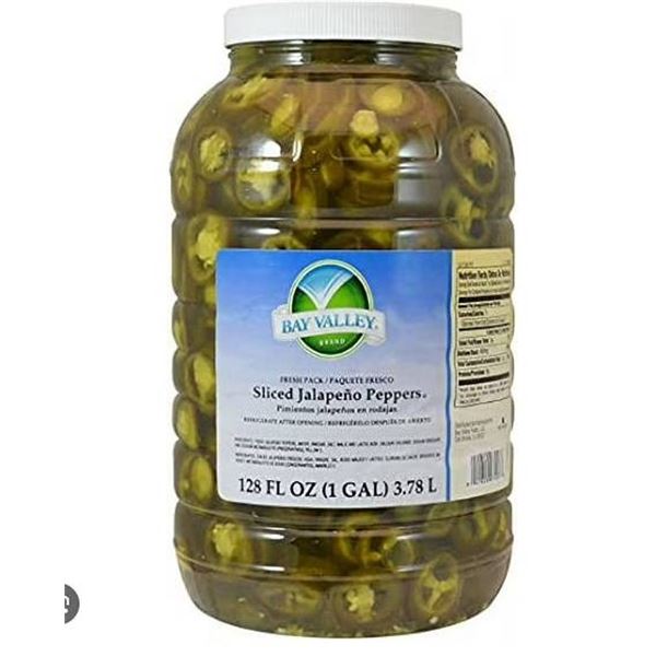 Bay Valley Sliced Jalapeno Peppers 1 Gallon
