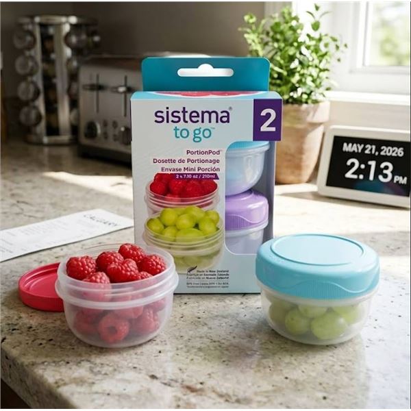 Sistema To Go PortionPod Containers, 2 Pack