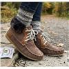 Image 1 : Eugene Cloutier Maple Elk Leather Boot Size 5 Ladies