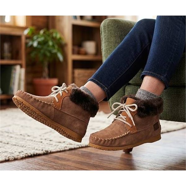 Laurentian Chief Maple Elk Leather Moccasins