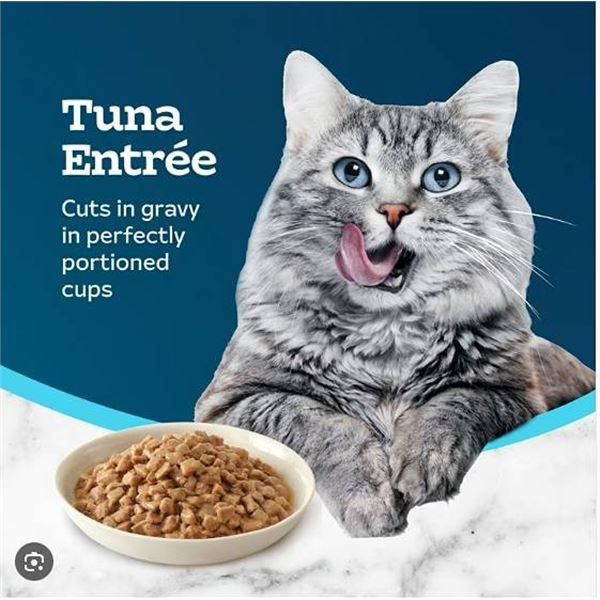 Blue Buffalo Tastefuls Adult Cat Food Tuna Entrée in Gravy, 24 cans of 155g